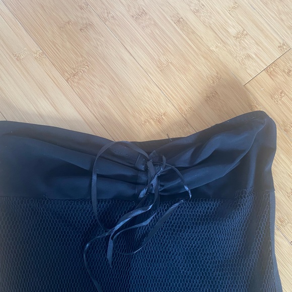 90s vintage Garage Strapless Black dress - Picture 3 of 6